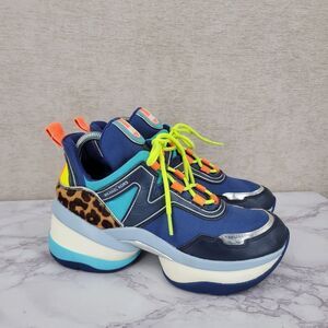 Michael Kors Women’s Olympia Lux Trainer Sneakers Multi Colored Sapphire